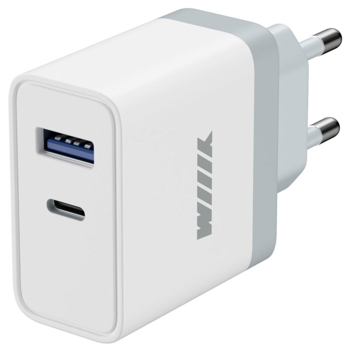 Сетевое зар./устр. Wiiix UNN-4-2-01-QC 18W 3A+2.4A PD+QC USB-C/USB-A универсальное белый