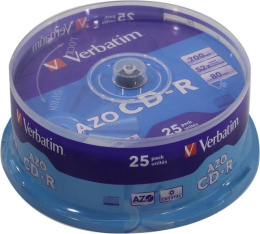 Диск CD-R Verbatim 700Mb 52x Cake Box 25шт 43352