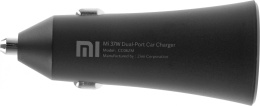 Автомобильное зарядное устройство Xiaomi Mi 37W Dual-Port Car Charger,  2xUSB-A,  37Вт, 3A, черный [gds4147gl]