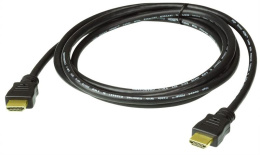 Кабель Aten 2L-7D01H HDMI 1м Черный (для компьютера, для av-аппаратуры, функции: передача видео, передача аудио, версия: 2.0, 30AWG, материал: ПВХ)