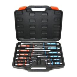 Набор усиленных ударных отверток AIST крестовых PH и шлицевых SL 12 предметов в кейсе 800512-M 00-00026119