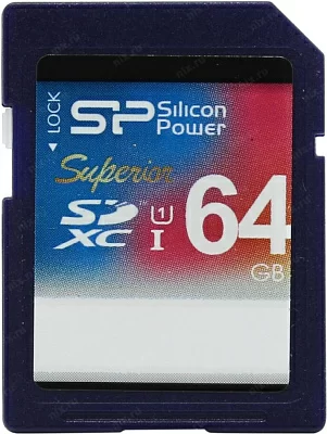 Карта памяти Silicon Power SP064GBSDXCU1V10 SDXC Memory Card 64Gb UHS-I U1