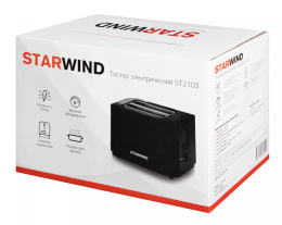 Тостер STARWIND ST2103,  черный/черный