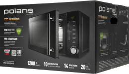 Микроволновая печь POLARIS PMO 2002D RUS, 700Вт, 20л, черный