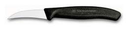 Нож кухонный Victorinox Swiss Classic, для чистки овощей и фруктов, 60мм, заточка прямая, стальной, черный [6.7503]