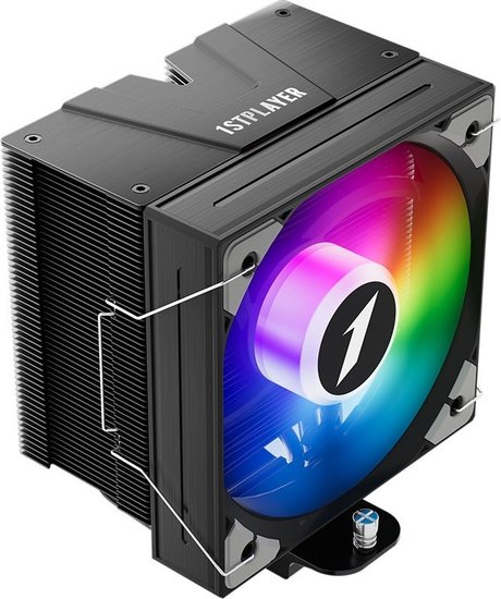 Кулер 1stPlayer PS130 Черный PS130-BK Intel LGA1851/1700/1200/115x, AMD AM5/AM4, крепление на винтах, 4 тепловые трубки 6мм, 8мм , размер вентилятора: 130x130x30мм, гидравлический подшипник, 1600об/мин, 77.97CFM, 32.3dB