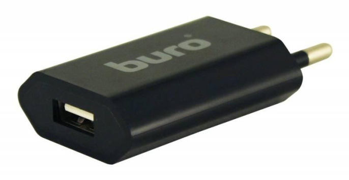 Сетевое зарядное устройство Buro TJ-164b,  USB-A,  5Вт, 1A, черный