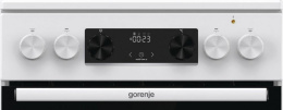 Электрическая плита Gorenje GECS5C70WA,  стеклокерамика,  инфракрасная,  без крышки,  белый/черный