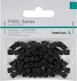 Декоративные битсы DeepCool PIXEL Черный (R-PIXEL-BK100-G-1) (100шт, для персонализации корпуса, материал: силикон, 5.4x5.4x4мм)