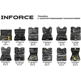 Набор инструментов Inforce 34 предмета 1/4 06-07-23