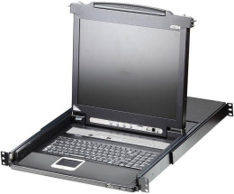 KVM консоль ATEN CL5716M-ATA-RG 17.3" 16-Port PS/2-USB VGA Single Rail LCD KVM Switch