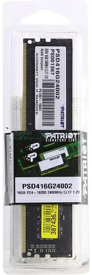 Модуль памяти Patriot Signature Line PSD416G24002 DDR4 DIMM 16Gb PC4-19200 CL17