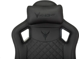 Кресло игровое Knight Craft черный экокожа с подголов. крестов. металл