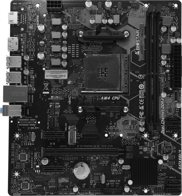 Материнская плата Biostar A520MT, SocketAM4, AMD A520, mATX, Ret