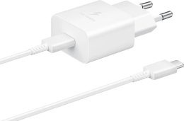 Сетевое зарядное устройство Samsung EP-T1510,  USB-C, USB-C, 15Вт, 2A, белый [ep-t1510xwegeu]