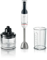 Блендер Bosch MSM4W220 (погружной, 600 Вт, питание: сеть, кабель питания: 1.4 м, материал ножки: металл, материал корпуса: пластик,чаша пластик: 0.6 л, цвет: черный/белый)