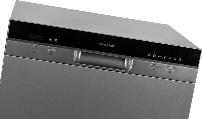 Посудомоечная машина Weissgauff TDW 4017 DS серебристый/черный компактная