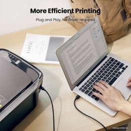 Кабель для принтера UGREEN US135 20847 USB 2.0 Am to USB-Bm Print Cable. Длина: 2 м. Цвет: черный