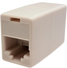 Адаптер Suprlan 10-0337-1 проходн. KeystoneRJ45 кат.5E UTP бронз. бежевый