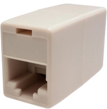 Адаптер Suprlan 10-0337-1 проходн. KeystoneRJ45 кат.5E UTP бронз. бежевый