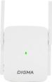 Повторитель беспроводного сигнала Digma D-WR310 (D-WR310V2) N300 Wi-Fi белый