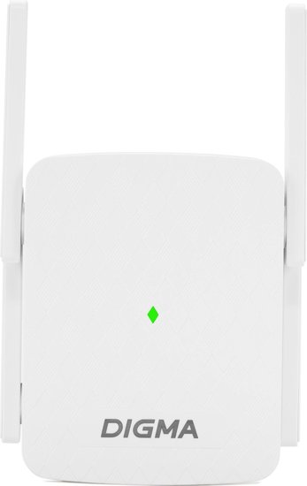 Повторитель беспроводного сигнала Digma D-WR310 (D-WR310V2) N300 Wi-Fi белый