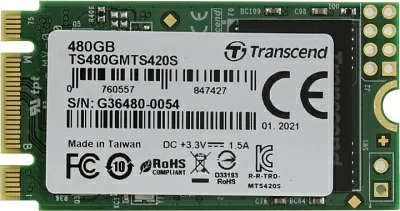 Накопитель Transcend Transcend MTS420S TS480GMTS420S SSD 480 Gb M.2 2242 B&M 6Gb/s