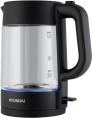Чайник электрический Hyundai HYK-G7707 1.7л. 2200Вт графит корпус: стекло