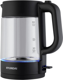 Чайник электрический Hyundai HYK-G7707 1.7л. 2200Вт графит корпус: стекло