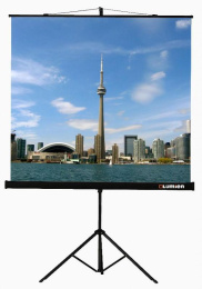 Экран на треноге Lumien 111" 200x200см Eco View LEV-100103 1:1 напольный рулонный