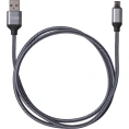 Дата-кабель TDM ELECTRIC ДК 10, USB - micro USB, 1 м, тканевая оплетка, серый, SQ1810-0310