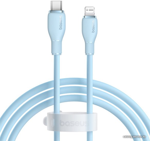 Кабель Baseus P10355701311-00 Pudding Series Fast Charging Cable Type-C to iP 20W 1.2m Galaxy Blue передача данных, питание устройств, скорость передачи: 480Mbps, материал: TPE