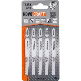 Пилка по металлу T 123 X-PROGRESSOR 5 шт; 75х100 мм; HSS для лобзика Novocraft T123XHSS