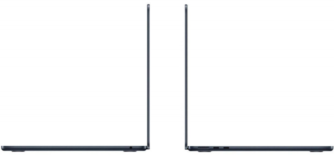 Ноутбук Apple MacBook Air A2681, 13.6", IPS, Apple M2 8 core 3.5ГГц, 8-ядерный, 16ГБ 256ГБ SSD,  macOS,  полночный [mc7x4hn/a]