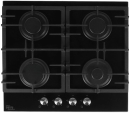 Газовая варочная панель OASIS P-GEB,  4 конфорки,  закаленное стекло,  черный