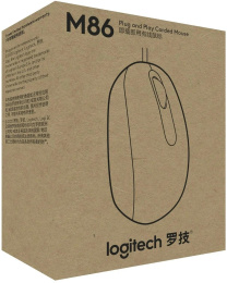 Мышь Logitech M86 черный оптическая 8000dpi USB для ноутбука 2but 910-007661