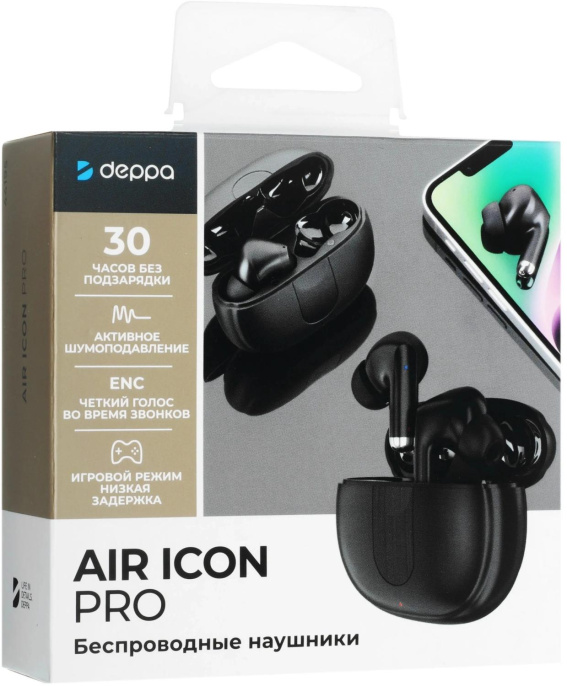 Наушники Deppa 44195, Bluetooth, внутриканальные, черный