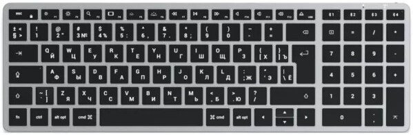 Клавиатура беспроводная Satechi Slim X2 Bluetooth Keyboard - русская раскладка. Цвет: серый космос (ST-BTSX2M-RU)