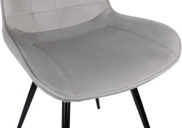 Стул для дома Бюрократ CH-K2 св.серый Holland 09 металл черный на ножках CH-K2_1/HL09