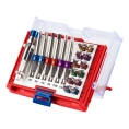 Набор вставок бит 1/4, TORX, HEX, PZ, PH, SLOT, 19 предметов МАСТАК 058-10019C