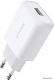Сетевое зарядное Ugreen CD122 10133 (белый) сетевое зарядное для телефонов/для планшетов, USB Type-A, 18 Вт, быстрая зарядка, без кабеля