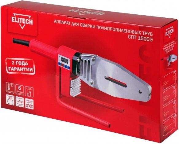 Сварочный аппарат для пластиковых труб Elitech СПТ 1500Э,  1.5кВт,  до 300°С,  кейс [e1704.005.00]