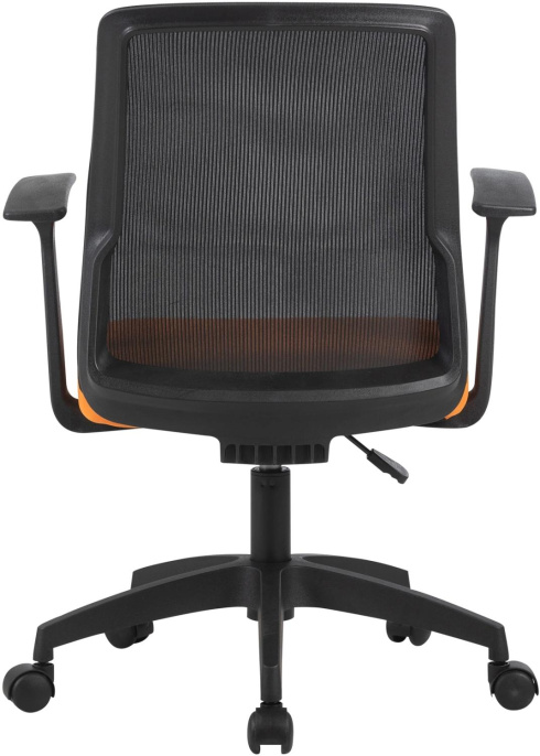 Кресло Cactus CS-MC222-BKOR, сетка/ткань, до 100кг, фиксированные подлокотники,  оранжевый