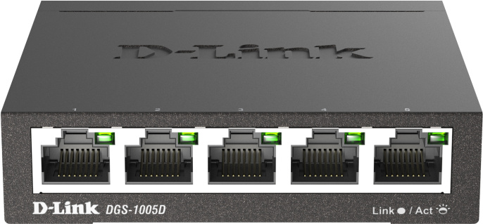 Коммутатор D-Link DGS-1005D/R1A 5x1Гбит/с неуправляемый