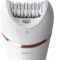 Эпилятор Philips BRE740/10 скор.:2 насад.:8 от аккум. белый