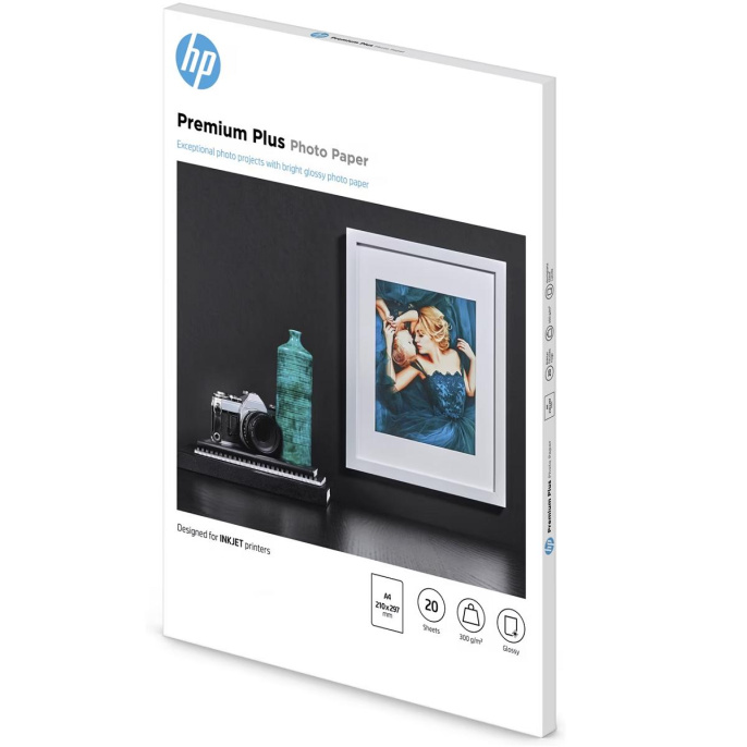 Бумага/ HP Premium Plus Glossy Photo Paper-20 sht/A4/210 x 297 mm CR672A