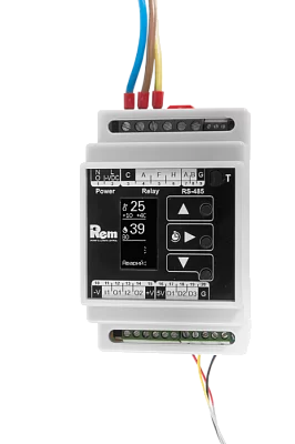 Модуль управления микроклиматом Rem R-MC2-DMTH цифровой, для установки на DIN-рейку, питание 230 VAC, с ЖК-дисплеем