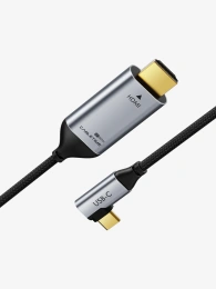 Кабель CABLETIME CC11K (CT-C160-PU31-CMRHD1-S1.8) 1.8 м, USB TYPE C - HDMI 90° 4K/60 Гц