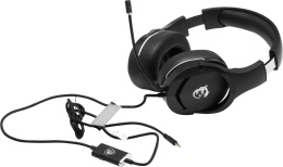 Гарнитура игровая MSI Immerse GH20, для компьютера и игровых консолей, накладные, проводные, черный [s37-2101060-sv1]