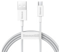 Кабель Baseus CAMYS-02 Superior Series Fast Charging Data Cable USB to Micro USB 2A силиконовый 1m White